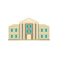 Supreme courthouse icon, flat style Royalty Free Stock Photo