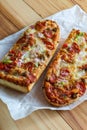 Supreme French Bread Pizza Royalty Free Stock Photo