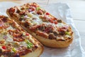 Supreme French Bread Pizza Royalty Free Stock Photo