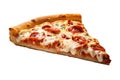 Supreme Pizza Slice On White Background Directly Above View