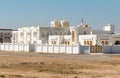 Sur City architecture with the white typical arabian houses, Oman Royalty Free Stock Photo