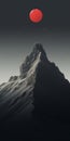 Sur Mountain: A Stunning Vray Tracing Monochromatic Study With Organic Sculpting Royalty Free Stock Photo