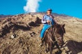 Horse is the main transportation for tourists visiting at mount Bromo