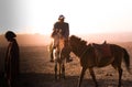 Horse is the main transportation for tourists visiting at mount Bromo