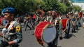 surabaya-indonesia. November 9, 2019. Marching band group from the Indonesian Navy. also enlivened the fighting parade in