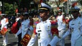 surabaya-indonesia. November 9, 2019. Marching band group from the Indonesian Navy. also enlivened the fighting parade in