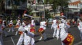 surabaya-indonesia. November 9, 2019. Marching band group from the Indonesian Navy. also enlivened the fighting parade in Royalty Free Stock Photo