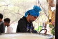 Surajkund, Faridabad, Haryana, India - February 14, 2020 - Catering Staff cooking food during the 34th Surajkund International