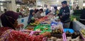 Surakarta, Central Java, Indonesia, 02 June 2023, Kadipolo Wet market Asian local people buy and sell their daily needs