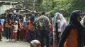 Surakarta, Central Java, Indonesia- 10/03/2020: Some people see animals in a zoo Royalty Free Stock Photo