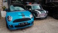 Old and new Mini parked side by side