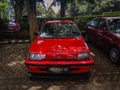 Red Honda Civic Wonder hatchback SB3 on car meet Royalty Free Stock Photo