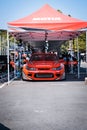 Nissan 200SX with Nissan Silvia front end on the paddock of drifting event