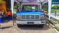Surakarta Indonesia November 13 2021 blue Ford F350 in immaculate condition