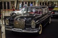 Black Mercedes-Benz 220 S sedan W111 displayed in Mercedes-Benz national jamboree 2023 Royalty Free Stock Photo