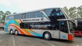 Surakarta, Jawa Tengah, Indonesia, 06th july 2023, 2020, buses and coaches in Indonesia, double cecker bus, buses in Indonesia