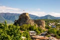 Surami fortress in Georgia, ruins of medieval castle at the top of a hill Royalty Free Stock Photo