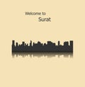 Surat, India city silhouette