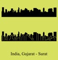 Surat, India city silhouette