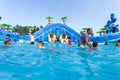 SURAT THANI, THAILAND - JANUARY 2 : The unidentified people in The Pirate water park