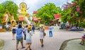 Golden Big Buddha statue Wat Phra Yai temple Koh Samui Royalty Free Stock Photo