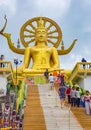 Golden Big Buddha statue Wat Phra Yai temple Koh Samui Royalty Free Stock Photo