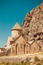 Surb Karapet Church, Noravank. Armenian culture. Architecture concept. Pilgrimage place. Religion background. Travel to Armenia. T