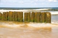 Surf of the Baltic sea in long time exposure Royalty Free Stock Photo