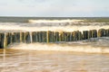 Surf of the Baltic sea in long time exposure Royalty Free Stock Photo