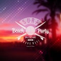 Surf beach party type sign