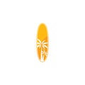 Surf board logo vector icon template