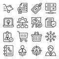 Pack of Business Shopping Linear Icons