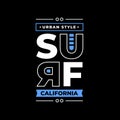 Surf california urban style typography