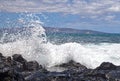 Surf Crashing on Rocks Royalty Free Stock Photo