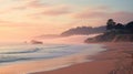 surf early morning beach california Royalty Free Stock Photo