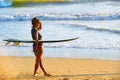 Surf girl on the beach