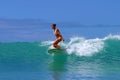 Surf Girl, Brooke Rudow Surfing Hawaii Royalty Free Stock Photo