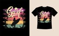 Surf Graphic t shirt design vector art print.