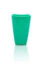 Surf Green plastic cup isolated on white Royalty Free Stock Photo