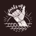 Surf hand sign Royalty Free Stock Photo