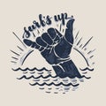 Surf hand sign Royalty Free Stock Photo