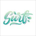 Surf lettering logo Royalty Free Stock Photo