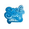 Surf lettering logo in graffiti style Royalty Free Stock Photo