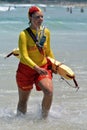 Surf lifesaver at Bondi Beach.