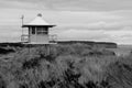 A surf lifesavers tower on the dunes of an Australian surf beach Royalty Free Stock Photo