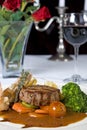 Surf 'n' turf a la carte meal Royalty Free Stock Photo