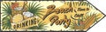 Surf paradise party poster. Summer surfing time Royalty Free Stock Photo