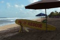 Surf rescue board at Kuta beach Royalty Free Stock Photo