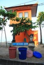 Surf Rescue life guard building at Kuta Beach in Bali, Indonesia.