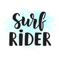 Surf Rider poster. Surfing theme